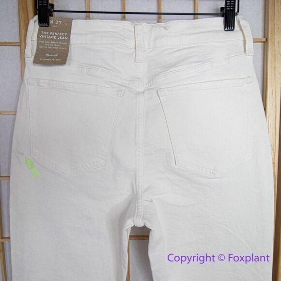 NEW Madewell The High-Rise Perfect Vintage Jean in Tile White, 27 - Picture 9 of 16